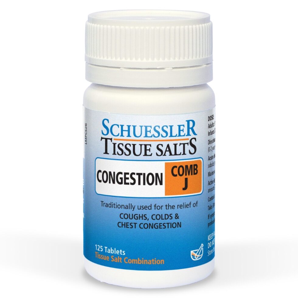 Comb J - CONGESTION | 125 Tablets - Schuessler Tissue Salts